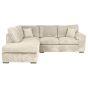Corner Sofa CORDURA Jumbo Cord Left Hand Facing Corner Sofa - Cream