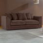 Desmond Jumbo Cord 3 Seater Scatterback Sofa - Chocolate Brown
