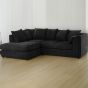 Desmond Jumbo Cord Corner Sofa - Black