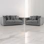 Desmond Jumbo Cord 3 Seater and 2 Seater Sofa Set - Grey