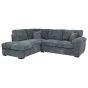 Corner Sofa - LARGE CORDURA Full Back Jumbo Cord Left Hand Grey