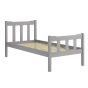Single Bed - HARLAN Wooden 3ft Bed Grey