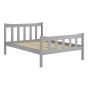 Kingsize Bed - HARLAN Wooden 5ft Bed Grey