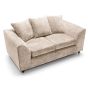 2 Seater Sofa - HENRY Crushed Chenille Fabric Sofa - Cream