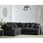 Jasper Jumbo Cord Corner Sofa - Black