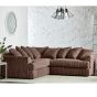 Jasper Jumbo Cord Corner Sofa - Brown