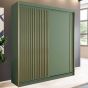 Sliding Wardrobe - KESTEVEN 2 Door Wardrobe Green 203cm