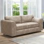 LORVANI Fabric 3 Seater Fullback Sofa - Beige