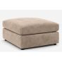 LORVANI Fabric Cushion Footstool - Beige