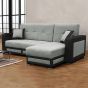 Corner Sofabed - MARTHA Fabric 3 Seater L Shaped Right Hand - Grey