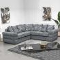 Martin Classic Design Fabric Corner Sofa - Grey