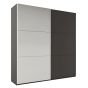 Wokingham Sliding Door Mirror 225cm Wardrobe - Graphite