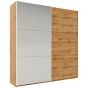 Wokingham Sliding Door Mirror 225cm Wardrobe - Oak Wotan