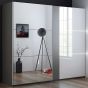 Canterbury Sliding Door Mirrored 250cm Wardrobe - Graphite