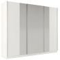 Lothian 3 Sliding Door 250cm Wardrobe with Mirror - White