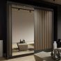 Zeus Sliding Door Wardrobe - Black
