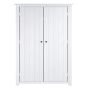 Wardrobe - HARLAN 2 Door Wardrobe White 103cm