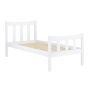 Single Bed - HARLAN Wooden 3ft Bed White