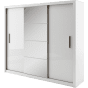 Bravo-01 Sliding Door Wardrobe 250cm - White Matt