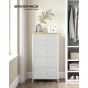 White Chest of Drawers - DALE Tallboy Small Chest  4 Drawers