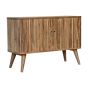 Nordic Style Legs Wood Pattern 3 Drawers Sideboard - Oak