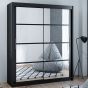 Dexter Sliding Door 160cm Wardrobe - Black