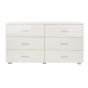 Lido 3+3 Chest of Drawers - White