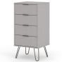 Augusta Grey 4 Drawer Narrow Chest of Drawers
