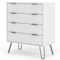 Augusta White 4 Drawer Chest of Drawers