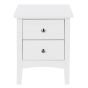 Como 2 Petite Drawer Bedside Cabinet - White