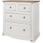 Corona 2+2 Drawer Storage Chest - White
