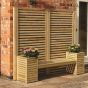 Rowlinson Garden Creations Corner Set Timber Bench with Screens and Planters