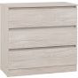 Natural Finish Chest of Drawers - MALDEN Medium Chest  3 Drawers