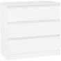 White Chest of Drawers - MALDEN Medium Chest  3 Drawers