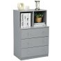Grey Chest of Drawers - BAGHDAD Small Chest 3 Drawers