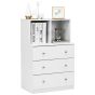 White Chest of Drawers - CORPUS Small Chest  3 Drawers