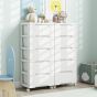 White Chest of Drawers - JULIAN Tallboy Small Chest 5 Drawers