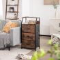 Oak Finish Chest of Drawers - CORDOBA Tallboy Small Chest  3 Drawers