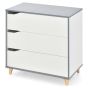 White Chest of Drawers - EUGENE Medium Chest  3 Drawers