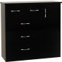 Black Chest of Drawers - NEWBIGGIN Large Chest  5 Drawers