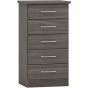 Black Chest of Drawers - NEWBIGGIN VI Tallboy Small Chest  5 Drawers