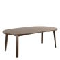 RAVELLY Oval-Shape Extendable Dining Table - Smoked Oak