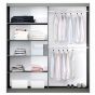 Oldham Sliding Mirror Door 150cm Wardrobe - White