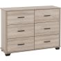 Oak Finish Chest of Drawers - OLDBURY Large Chest  6 Drawers