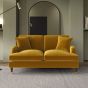 PAYTON Velvet 2 Seater Sofa - Mustard