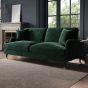 PAYTON Velvet 3 Seater Sofa - Dark Green