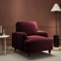 PAYTON Velvet Armchair - Burgundy