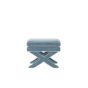RHOAN Fabric Footstool - Ice Blue