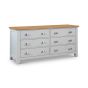 Richmond 6 Drawer Wide Chest - Grey