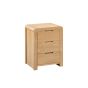 Curve 3 Drawer Bedside Table - Oak
